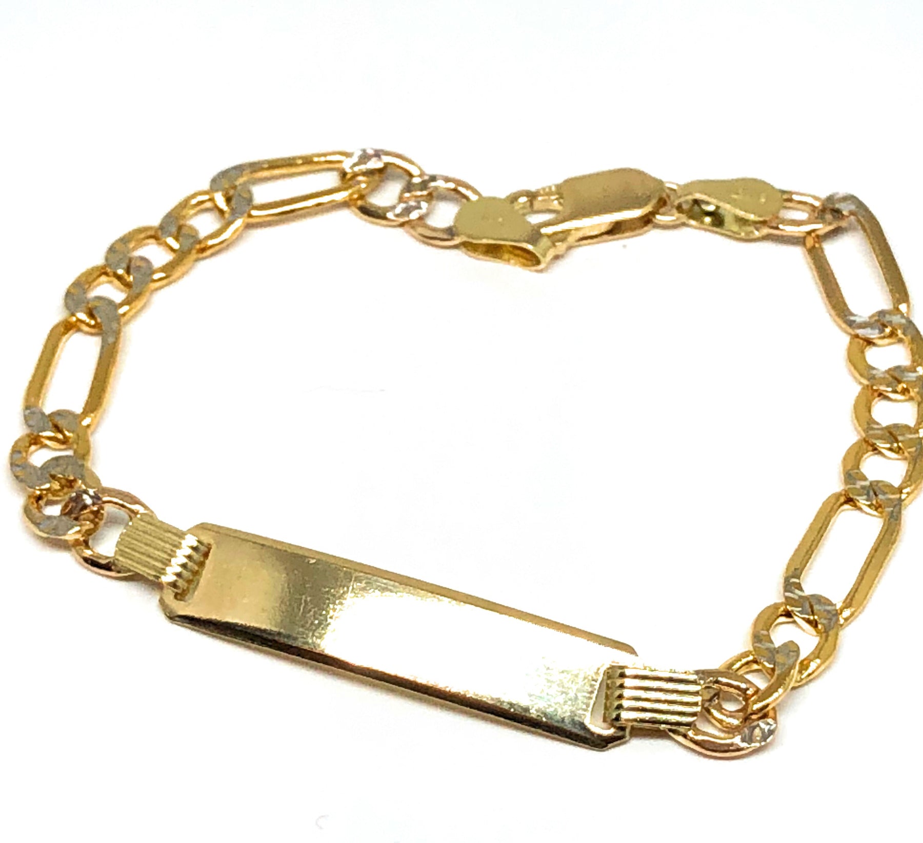 Shop 10K Yellow Gold Oval Tag ID Bracelet for Kids at Taylor's Jewellers